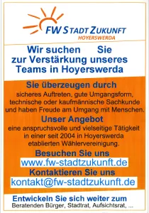 FW StadtZukunft Hoyerswerda